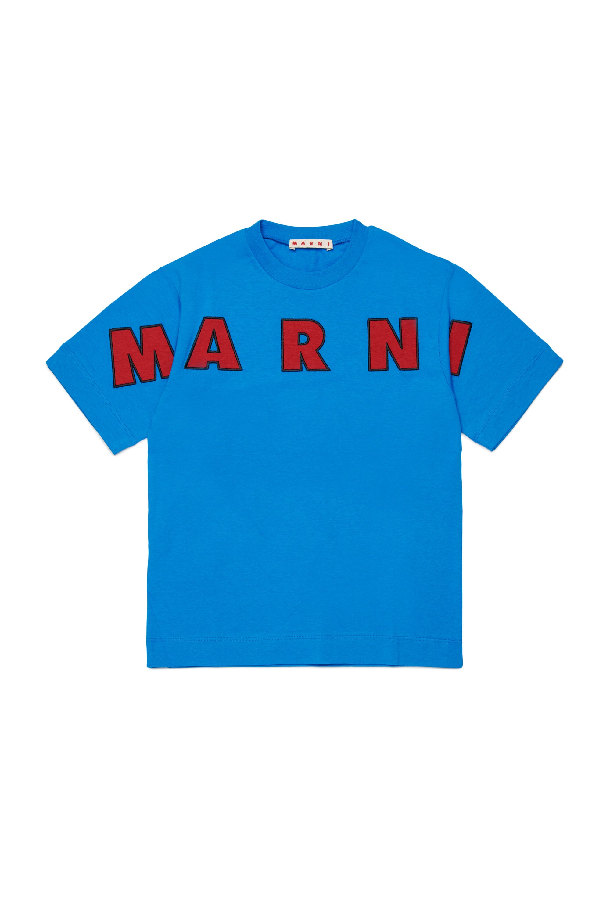 For Kids - T-shirt con logo ricamato - Blu