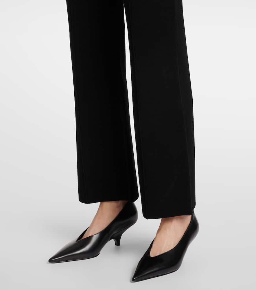 High-rise flared pants