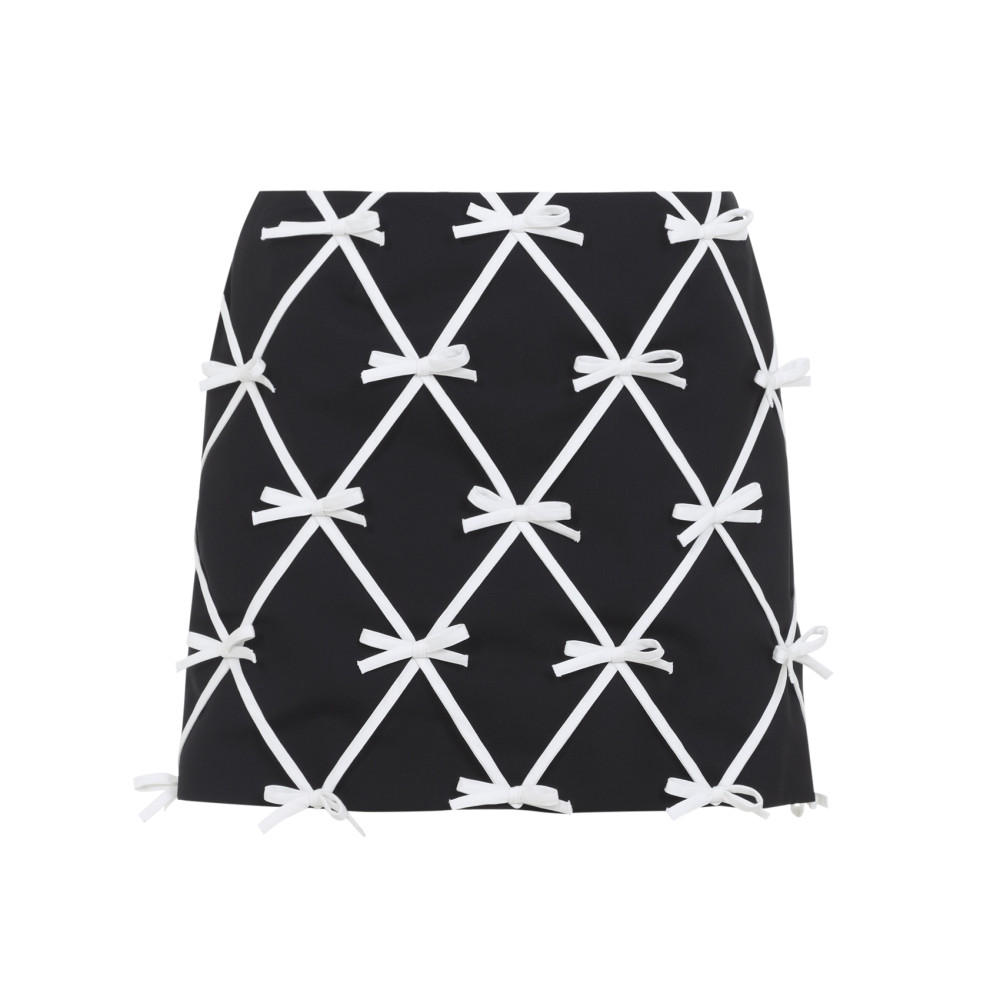 Black Embellished Mini Skirt