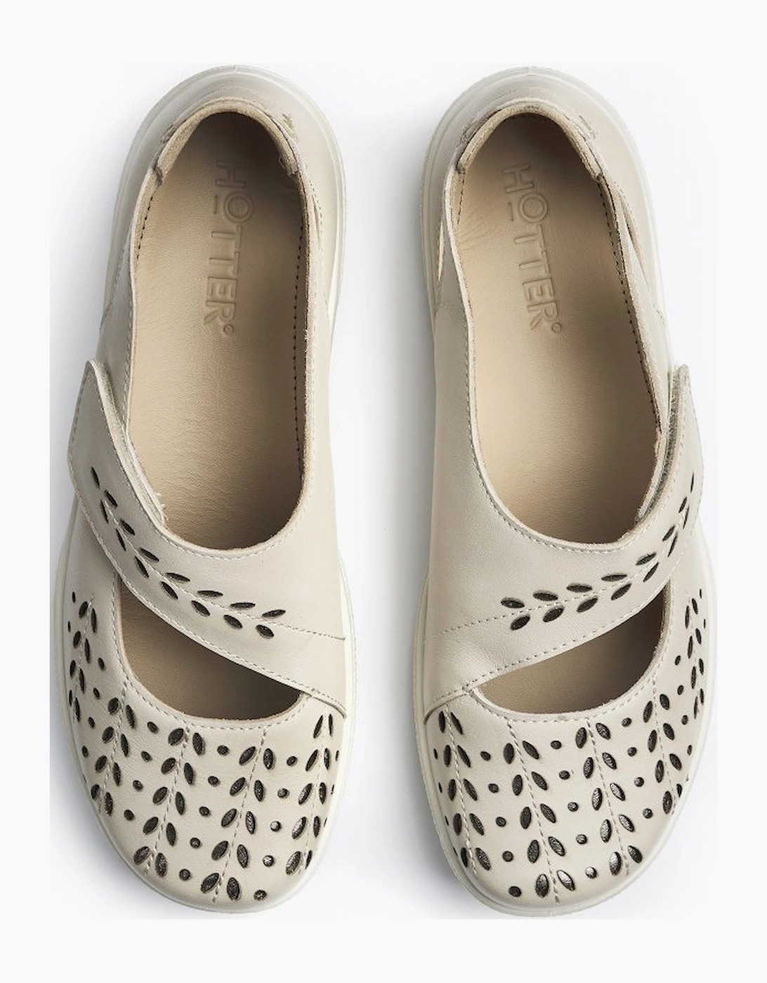 Hotter Women's Daphne Womens Mary Jane Shoes - White