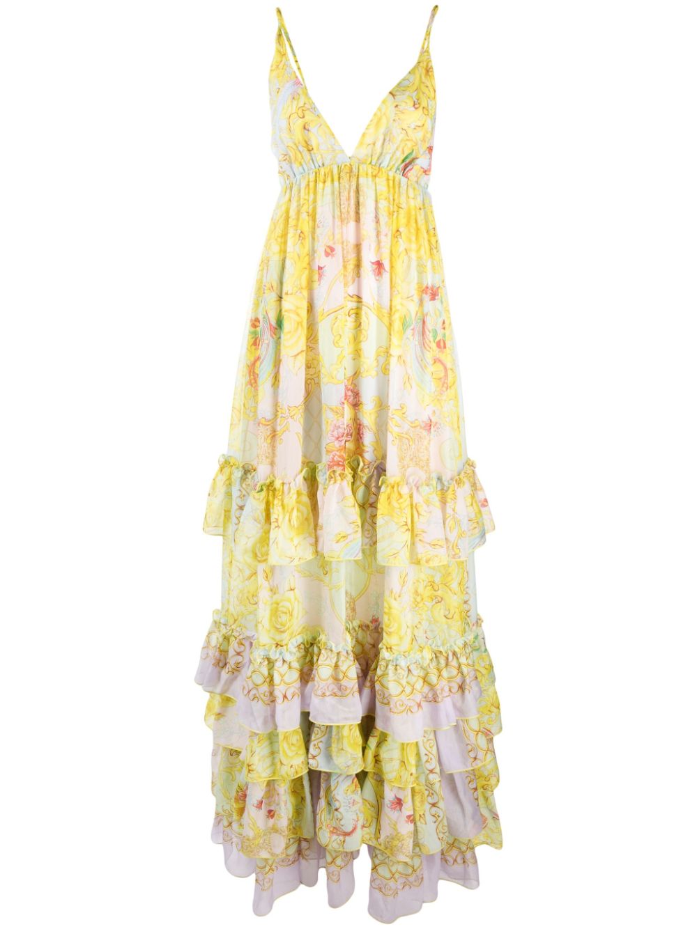 New Baroque maxi-dress - Yellow