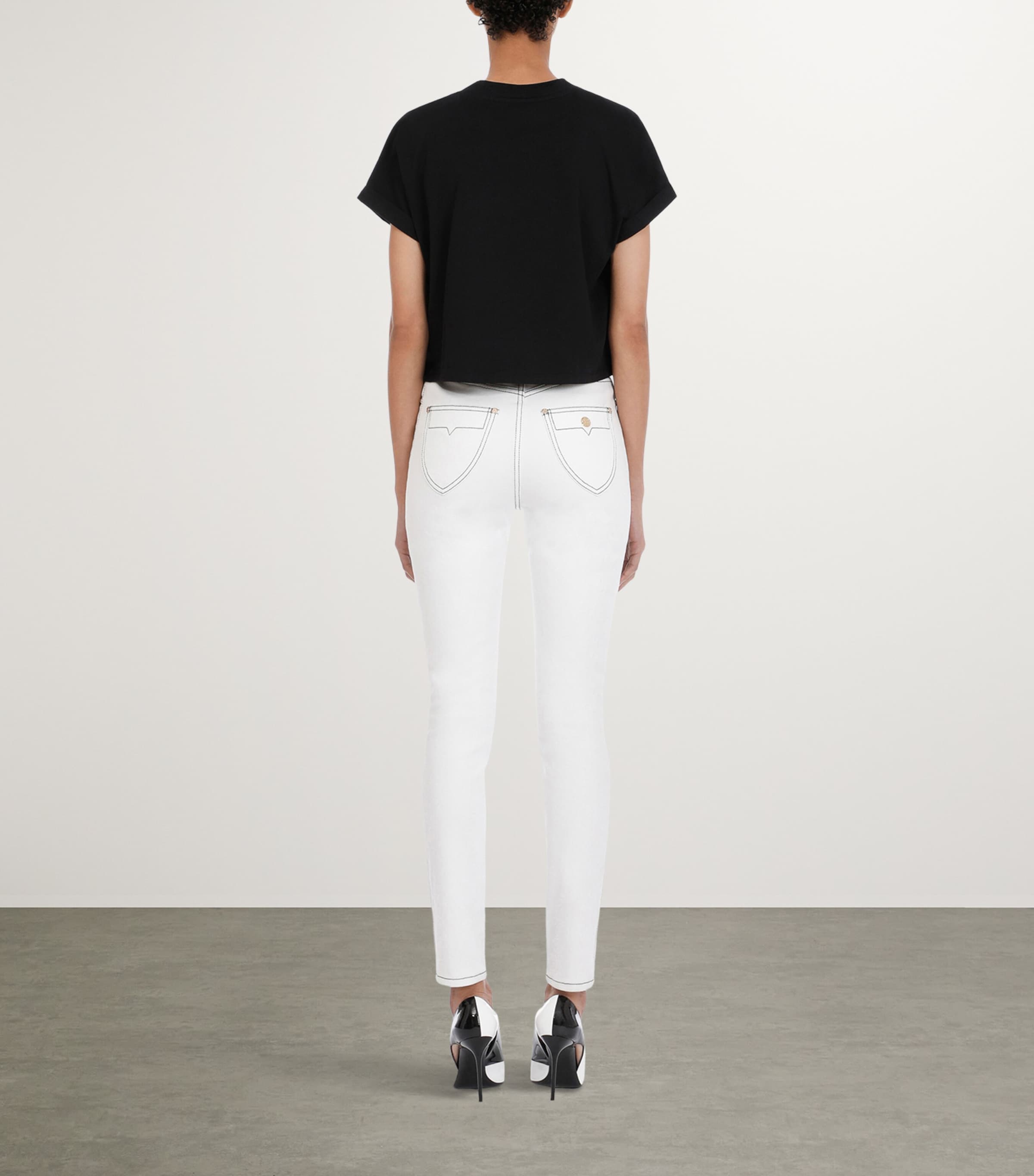 Cotton Cropped Logo T-Shirt