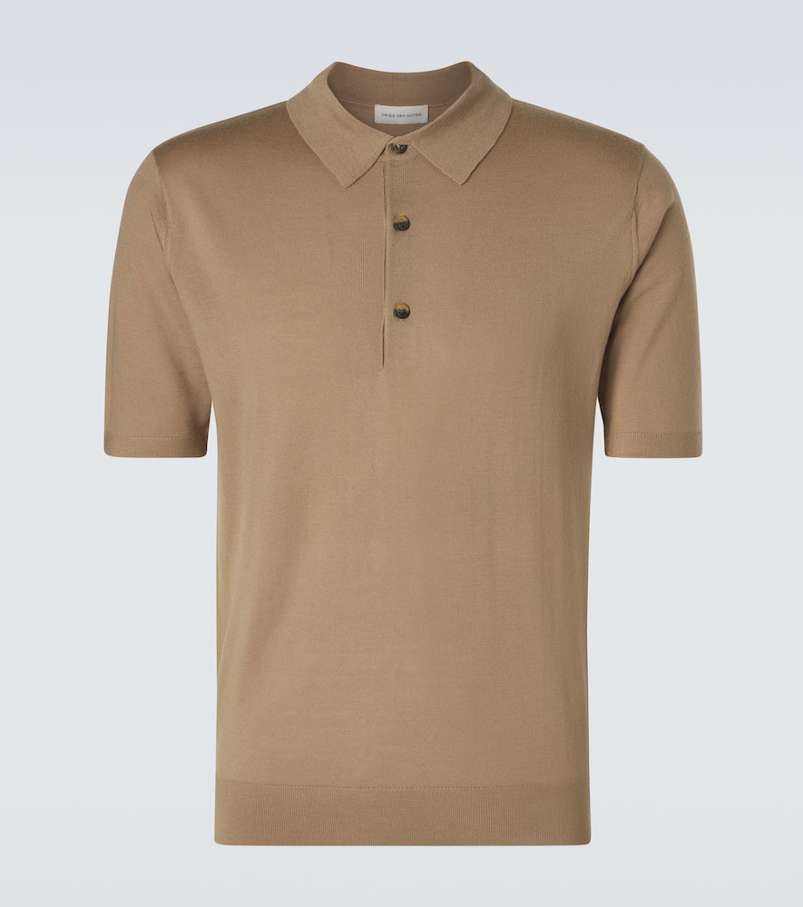 Wool polo shirt