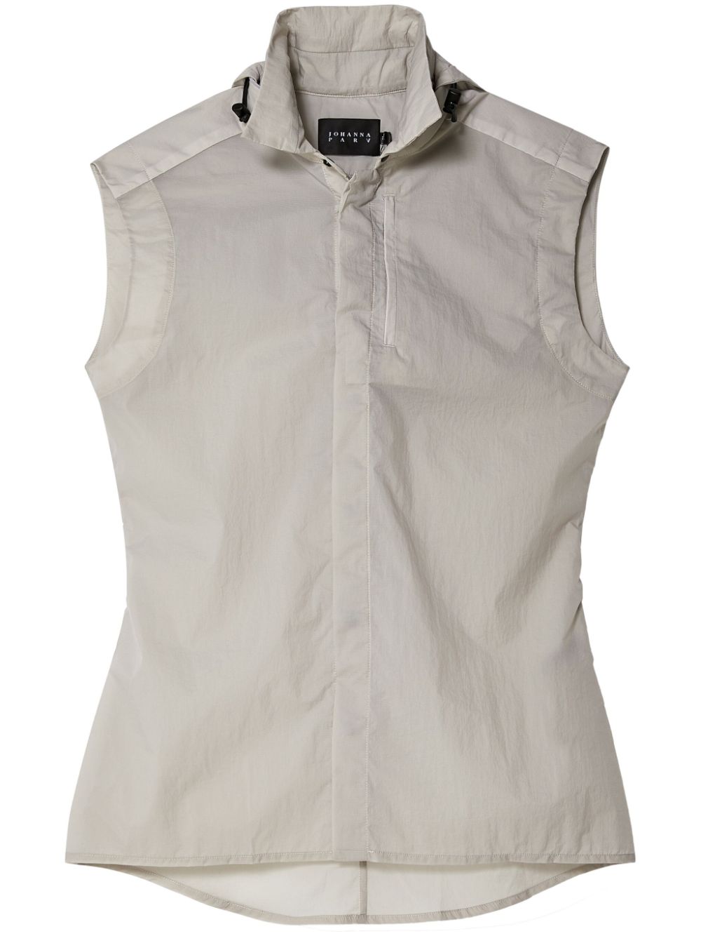 Sleeveless hooded shirt - Grey