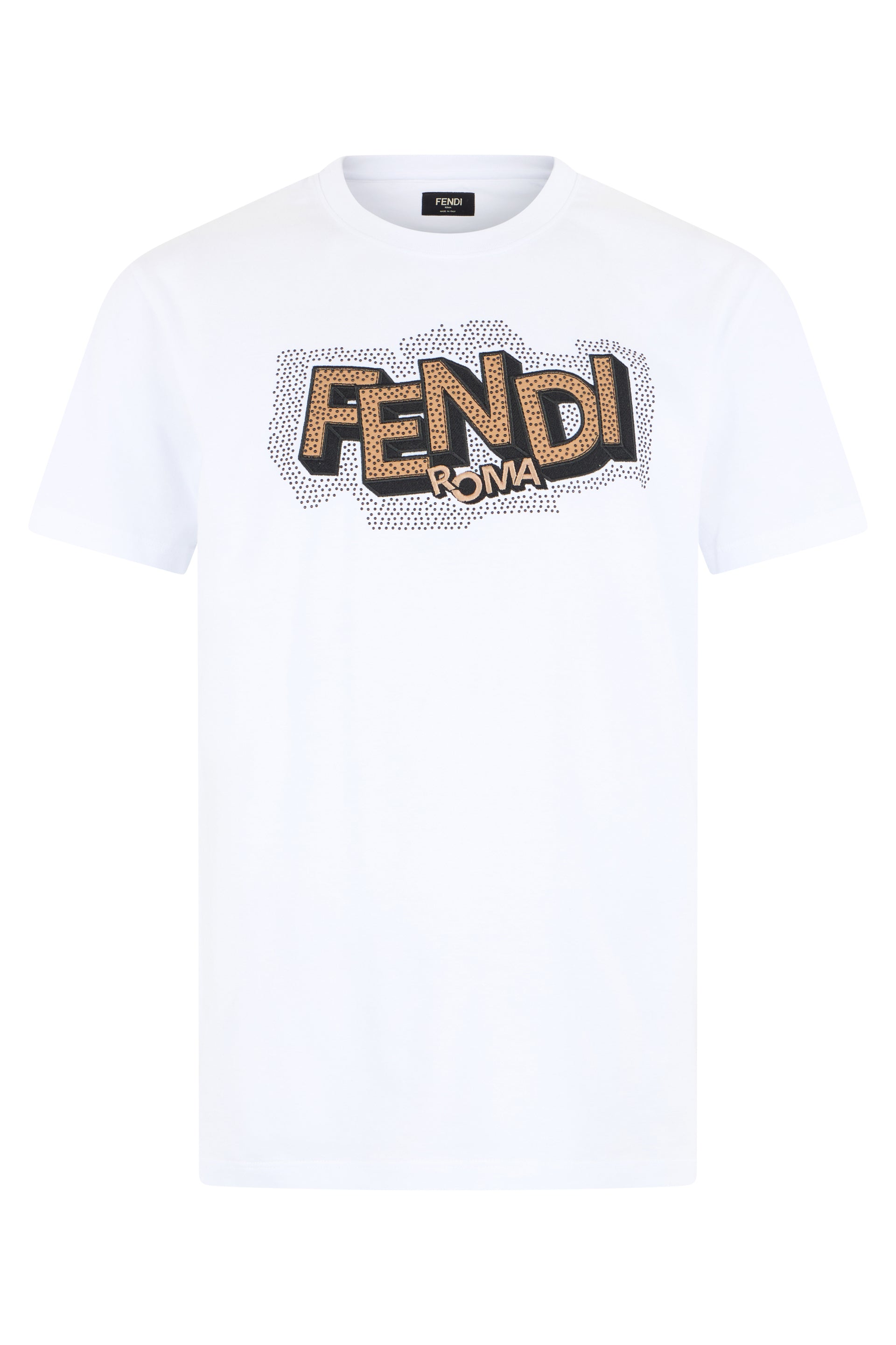 Men's Cotton T-Shirt with Rhinestone Graphic Print