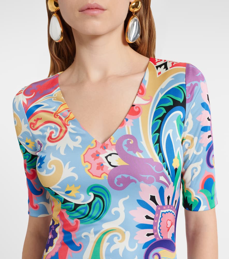 Paisley midi dress