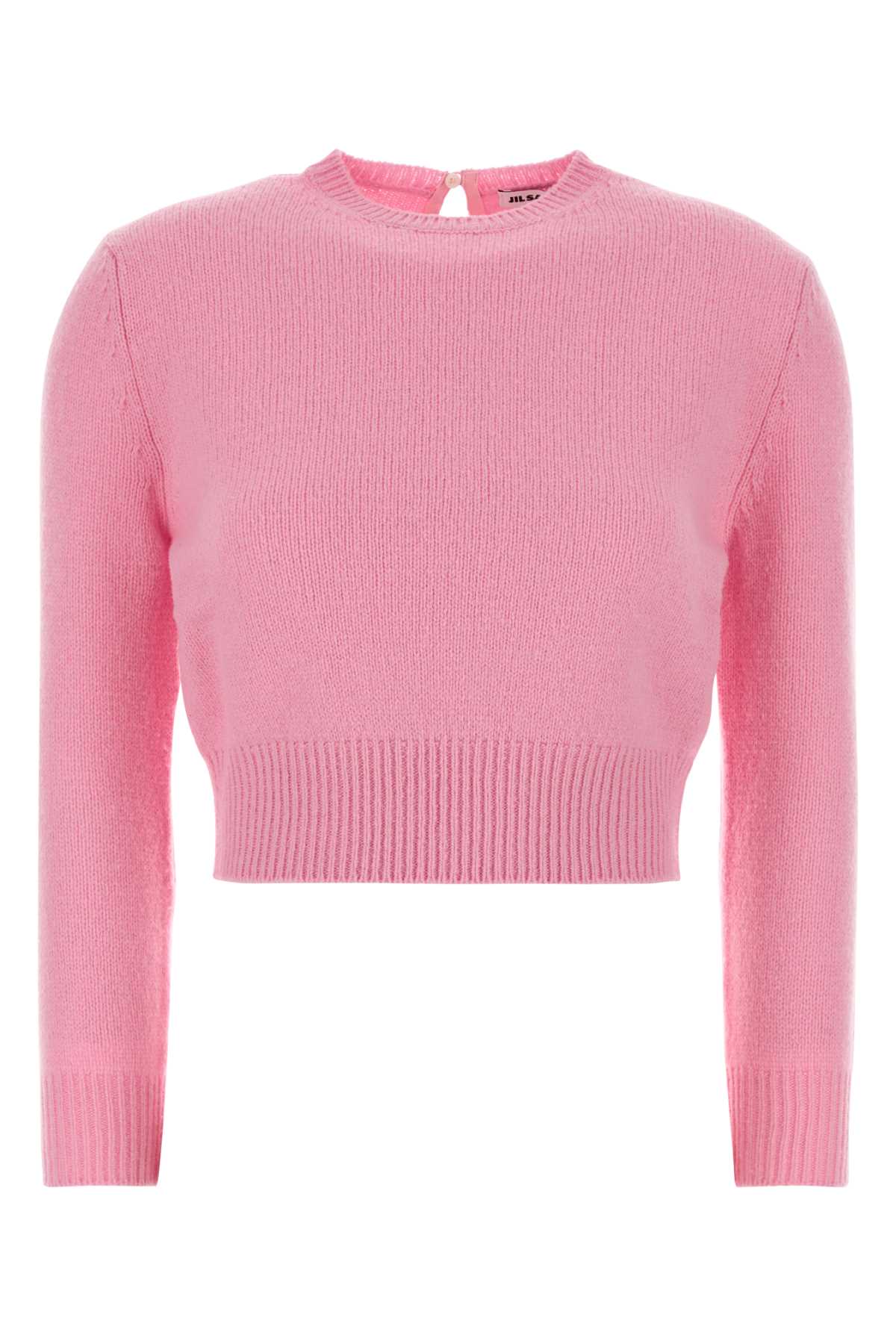 Virgin Wool Blend Sweater — Pink
