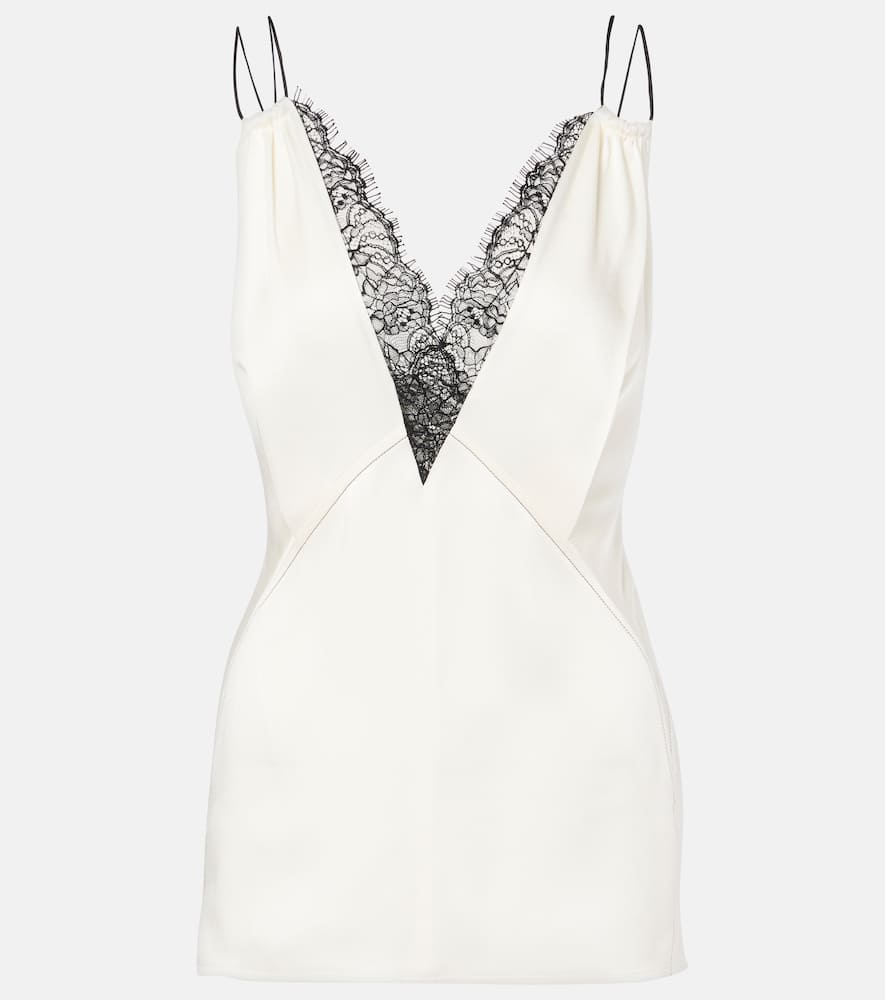 Lace-trimmed camisole