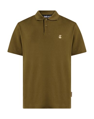 Man Polo shirt Military green Size S Cotton