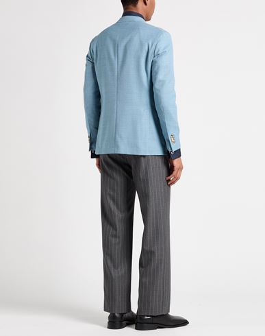 Man Blazer Light blue Size 36 Virgin Wool