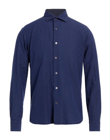 Man Shirt Navy Size 15 ¾ Cotton, Linen
