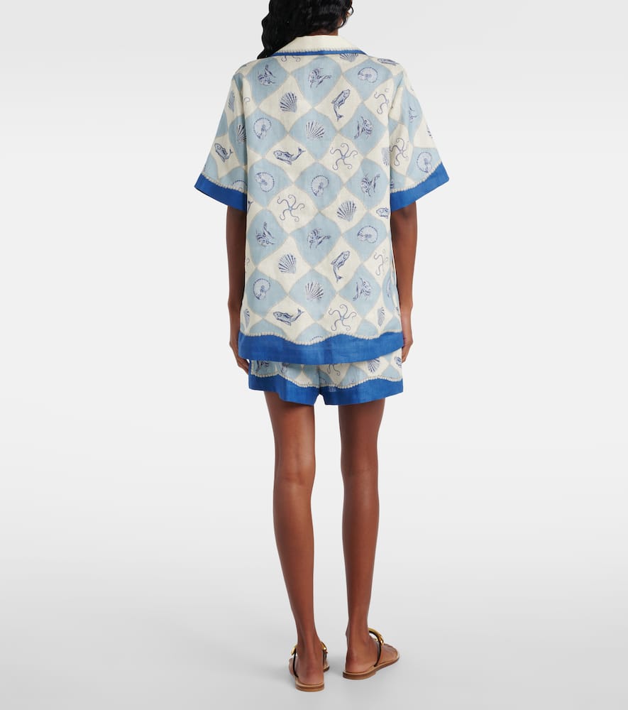 Alémais Pia printed linen shirt