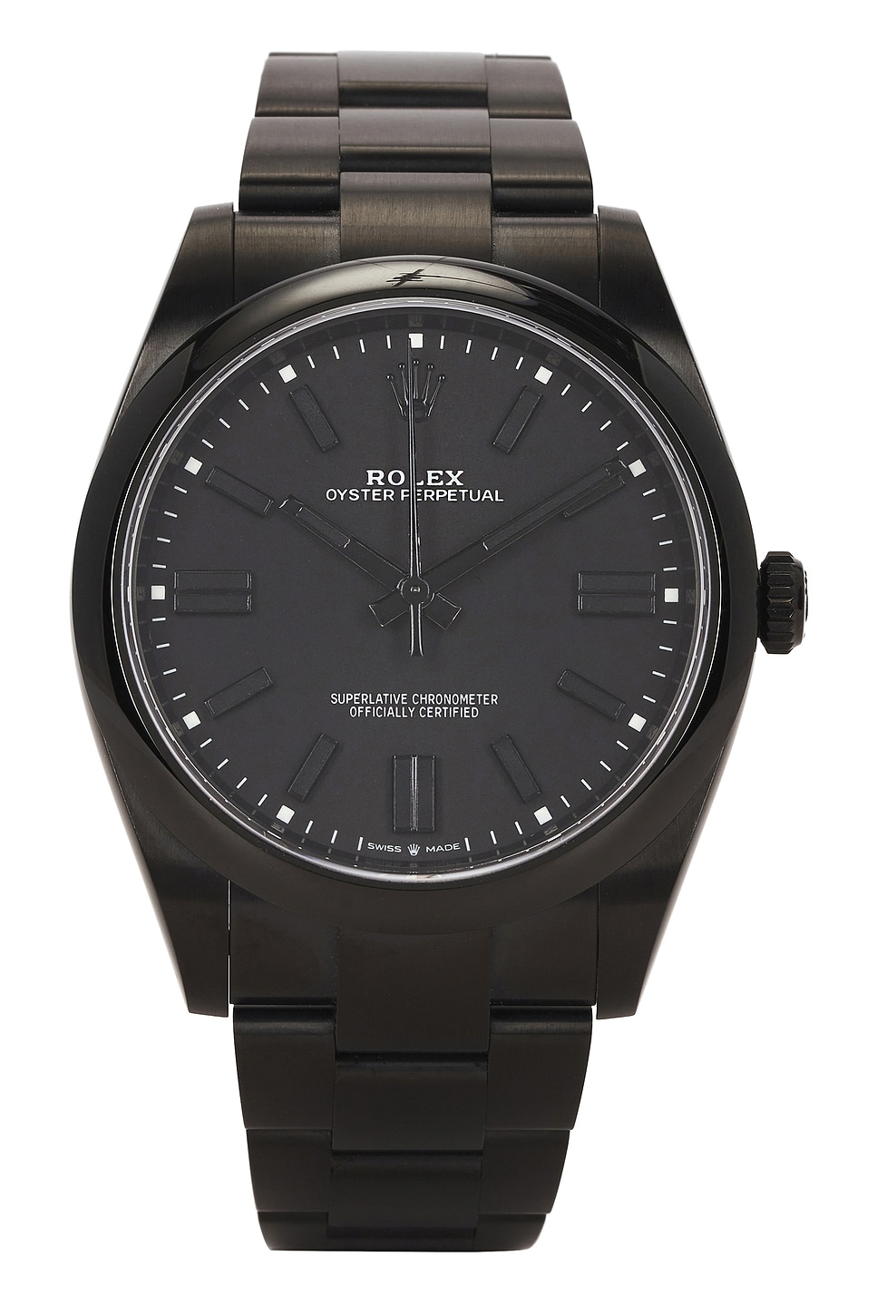 MINDS Rolex Oyster Perpetual in Black - Black.  a