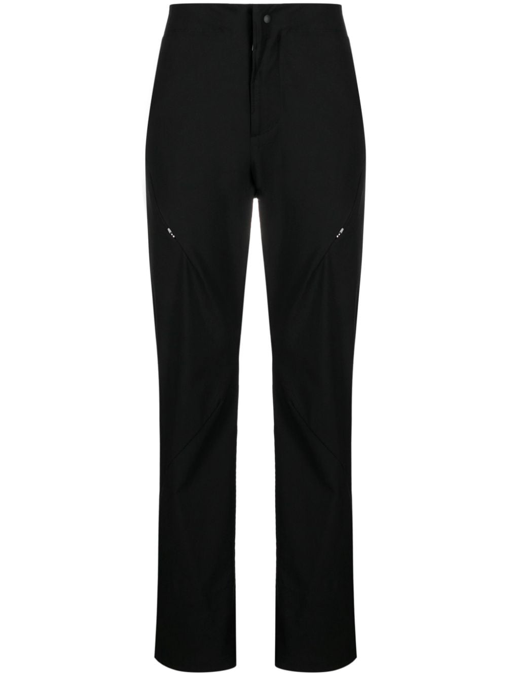 Technical High-Waisted Trousers — Black
