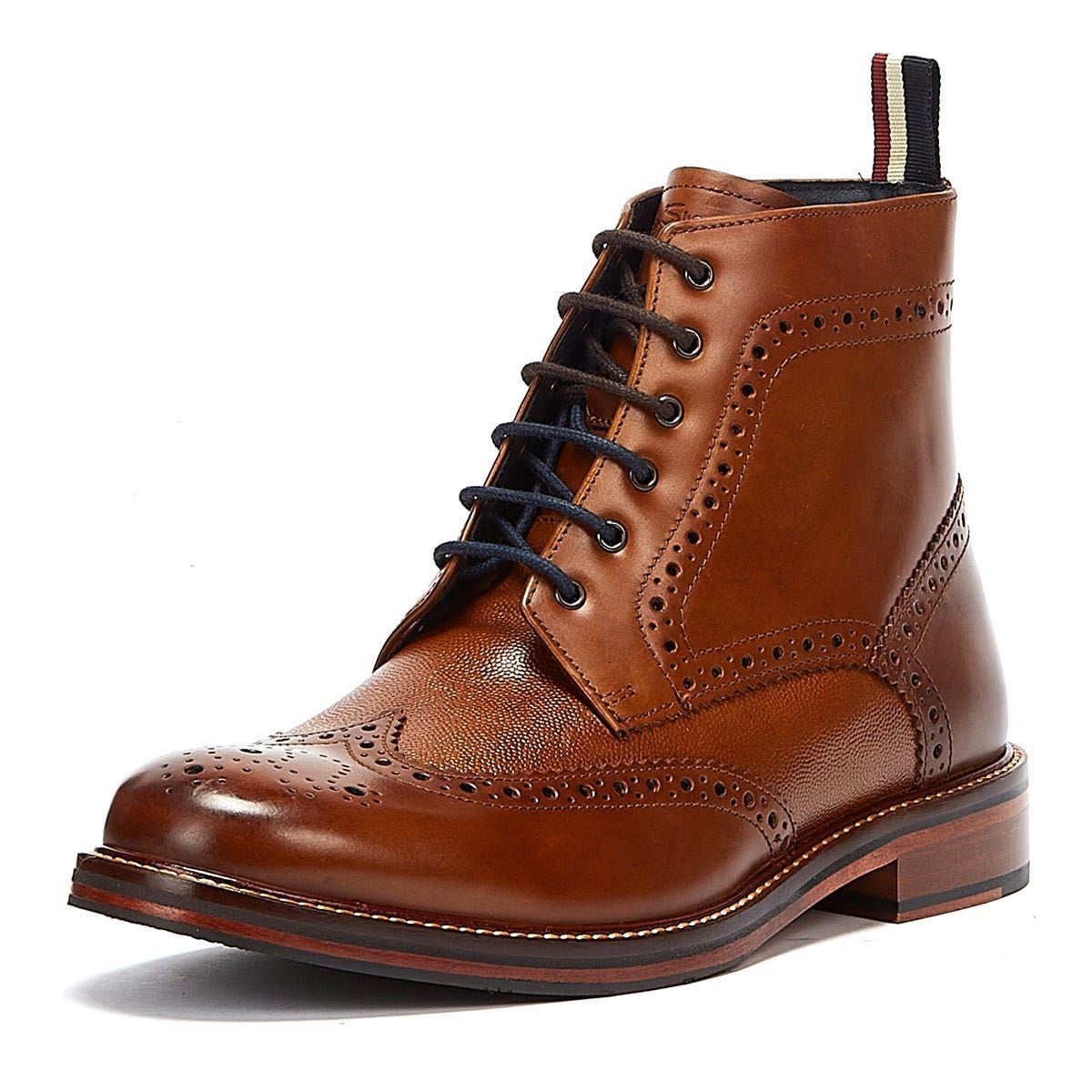 Ben Sherman Alfred Brogue Leather Men's Tan Boot