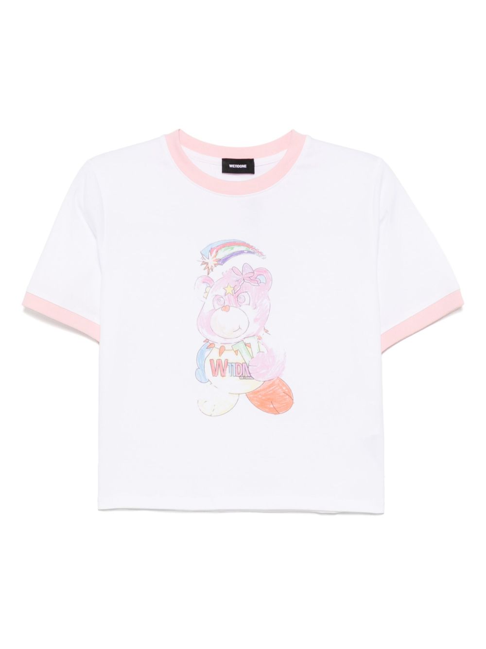 We11done Colorful Teddy Ringer T-shirt - White