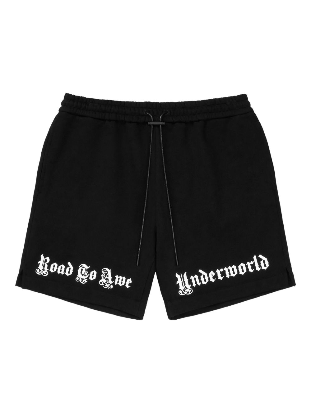 Embroidered-logo shorts - Black