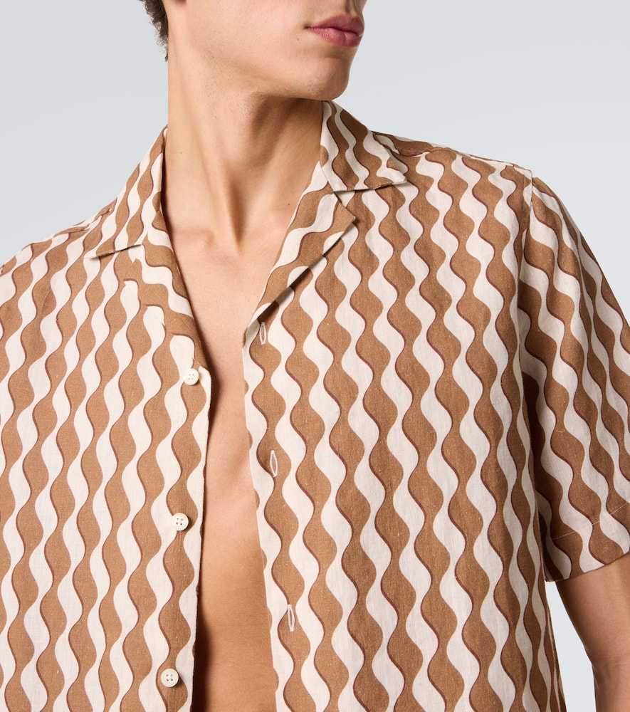 Roberto printed linen shirt