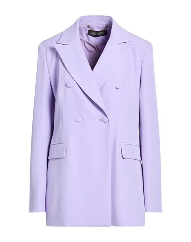 Woman Blazer Lilac Size 10 Polyester, Elastane