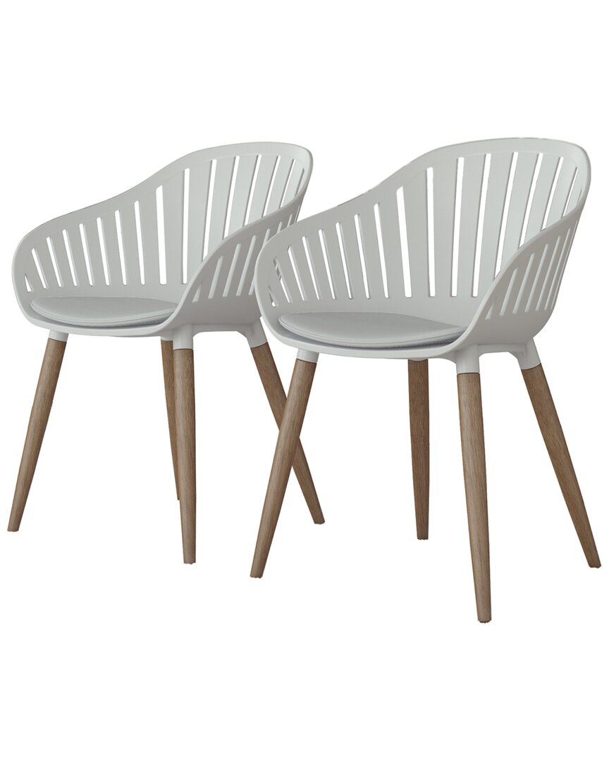 Midtown Concept 2Pc Indoor White Dining Chairs