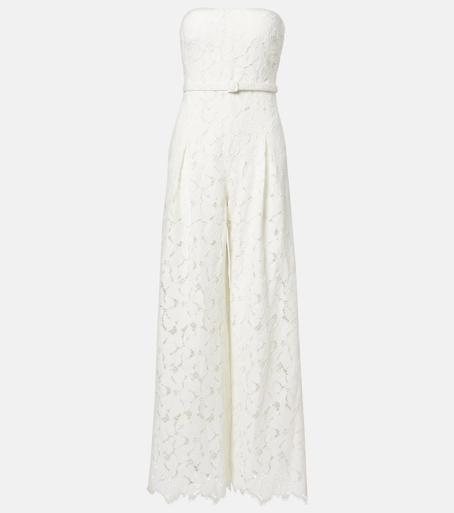 Rebecca strapless lace jumpsuit