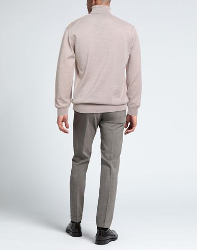 Man Turtleneck Taupe Size 50 Virgin Wool