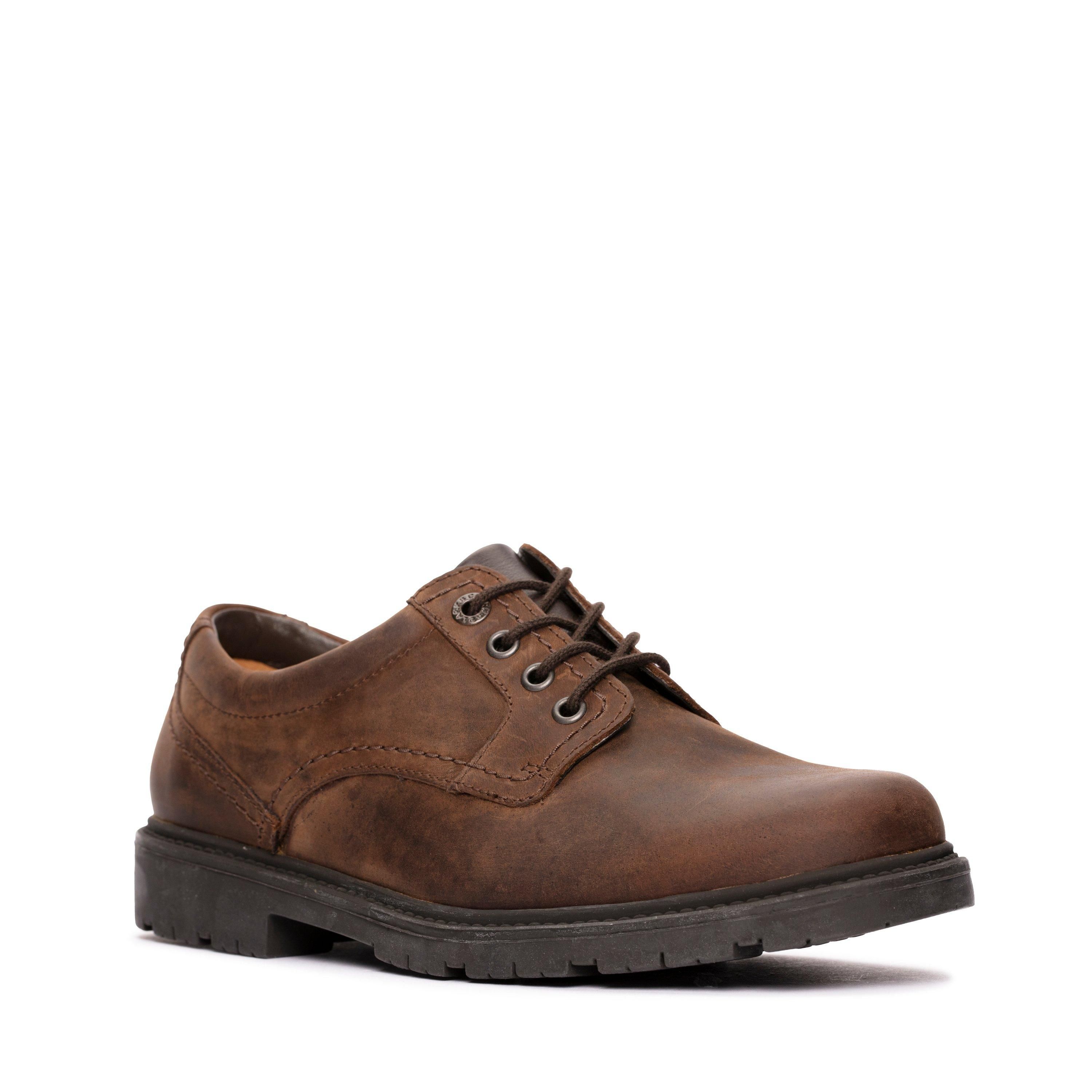 Clarks Lane Stride Brown Leather Derby Shoe