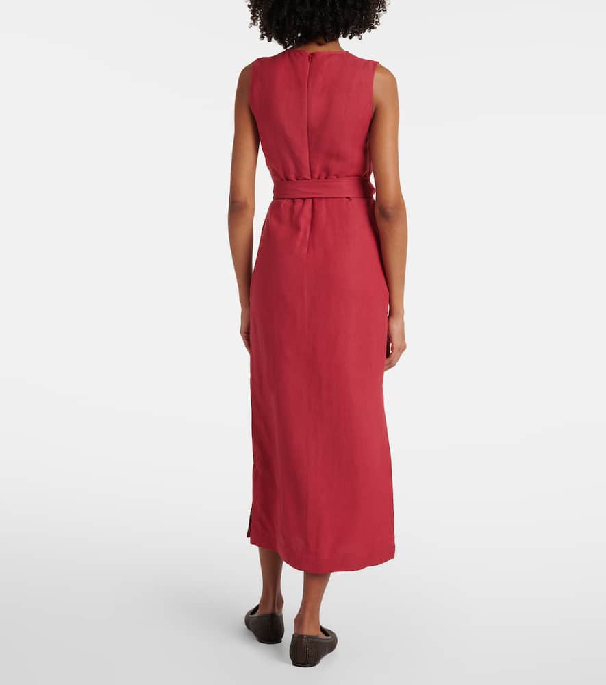 Gathered midi dress