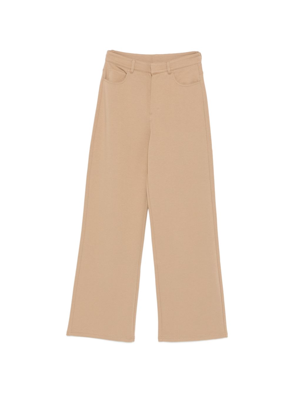 Sculpted T-Shirt Trousers with Zip and Button Closure