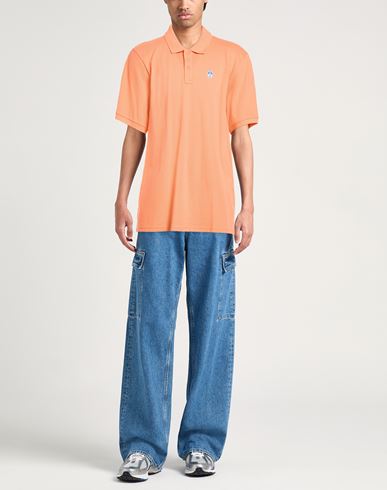 Man Polo shirt Orange Size XL Cotton