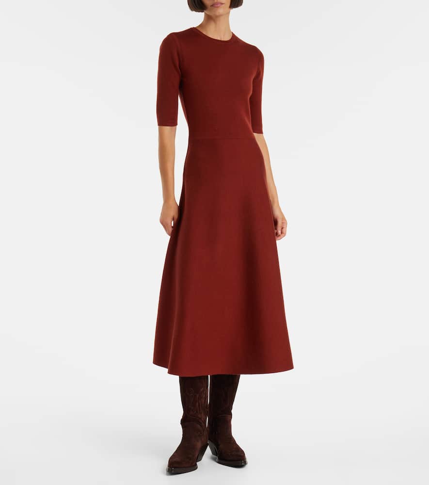 Wool, cashmere, and silk maxi dress