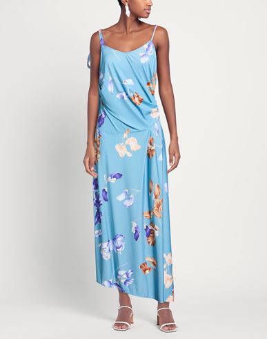 Woman Maxi dress Light blue Size 10 Polyamide
