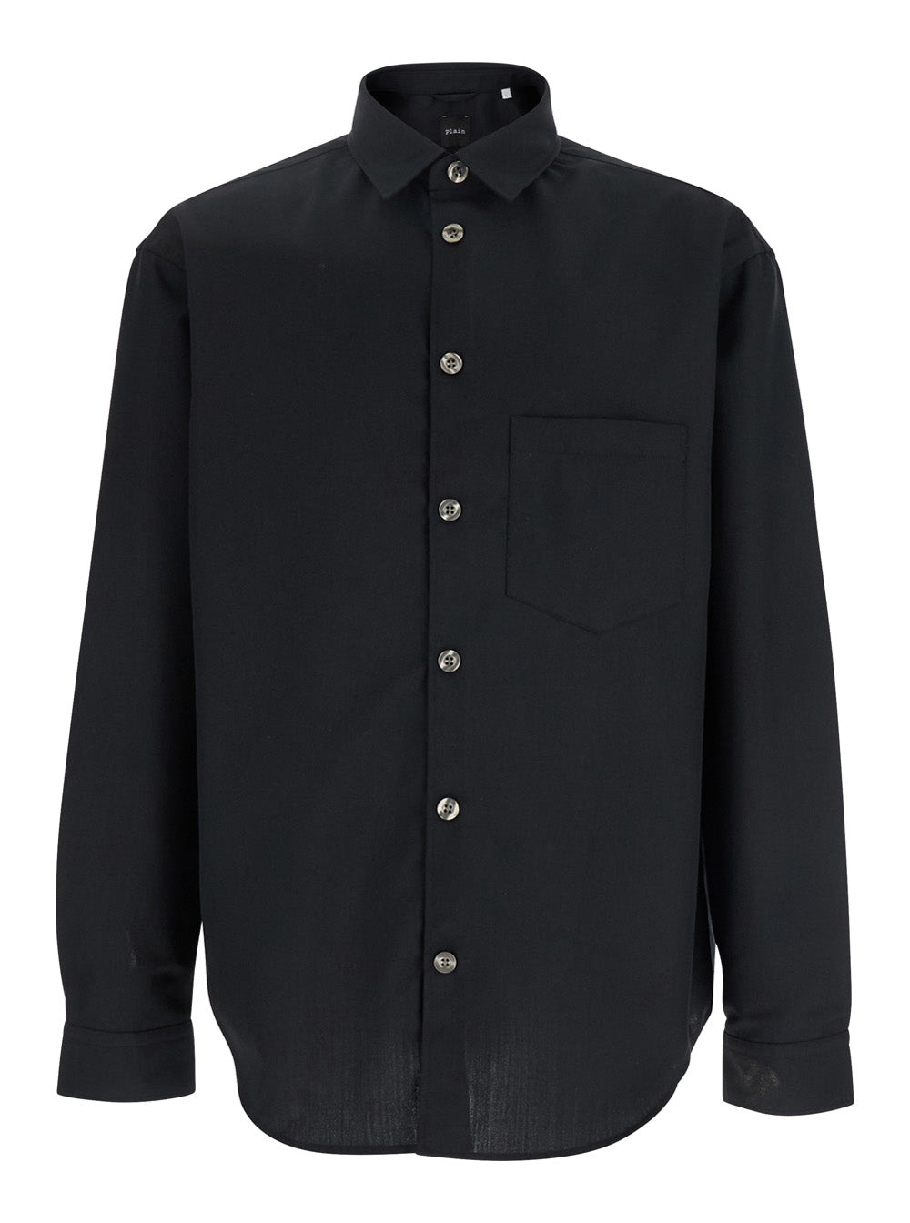 Virgin Wool Blend Shirt — Black