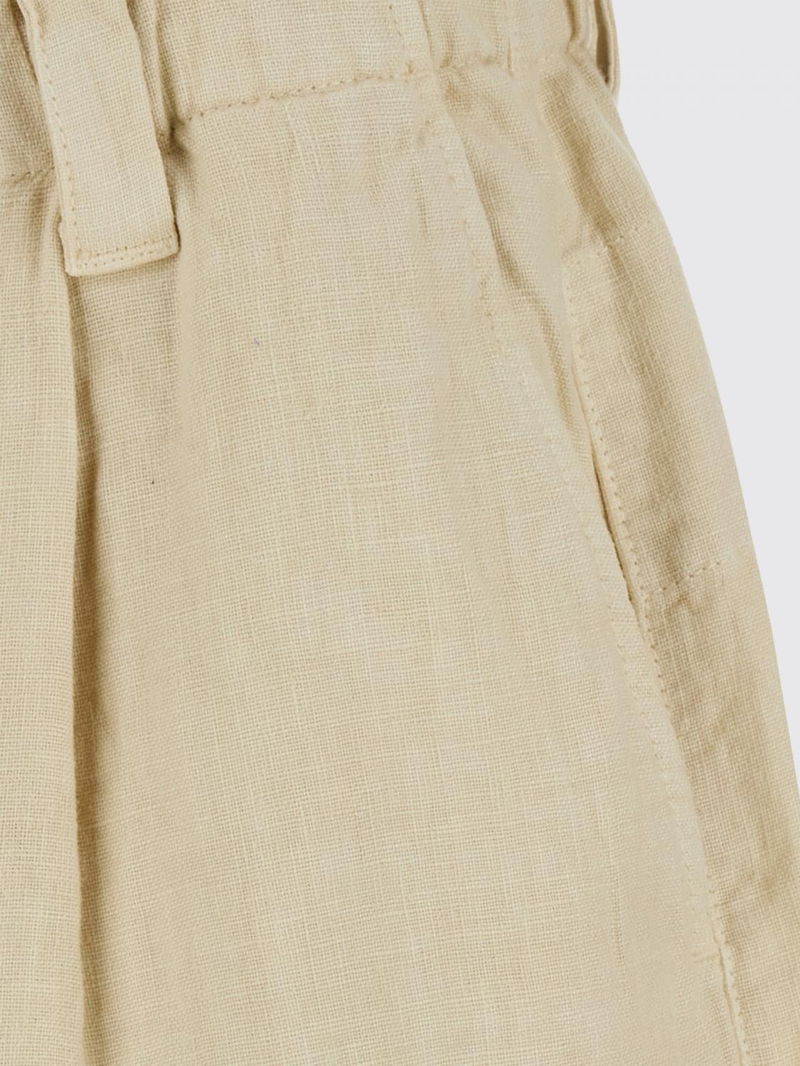 C. P. COMPANY Linen Cargo Shorts with Belt Loops and Multiple Pockets