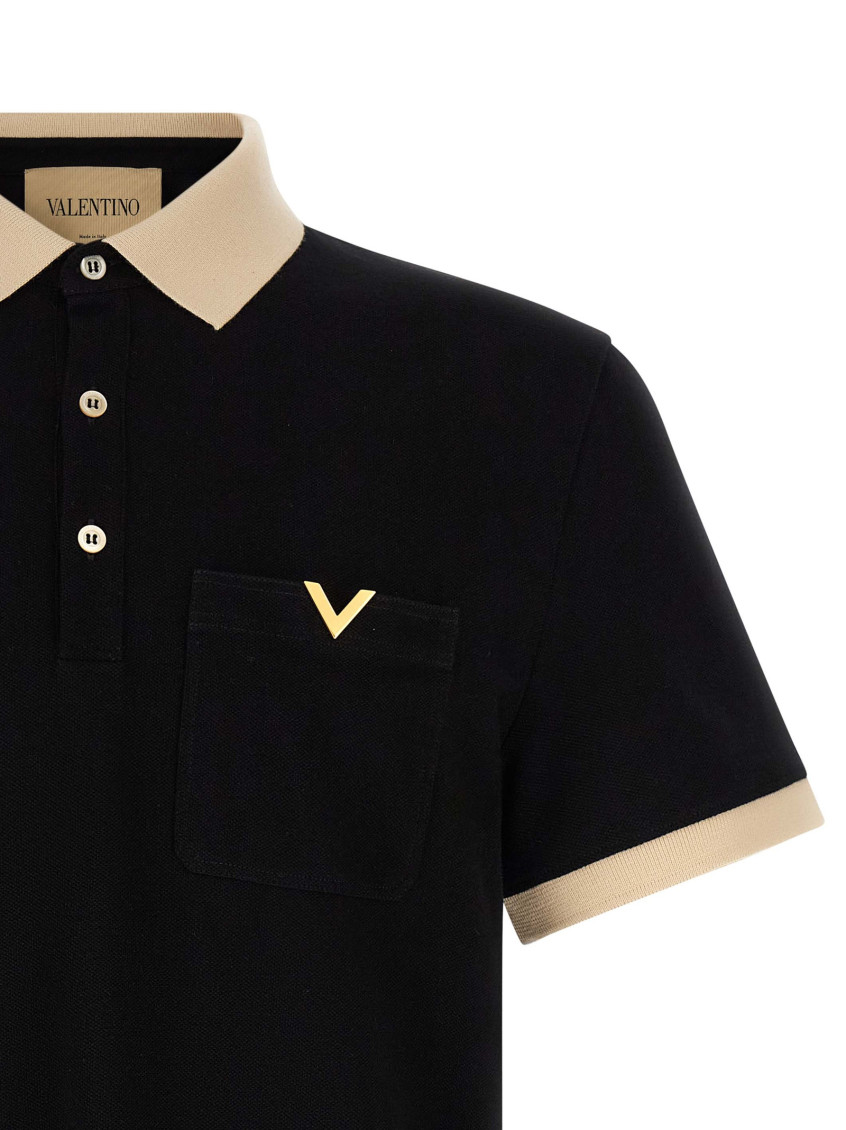 Black Shirt Collar Polos