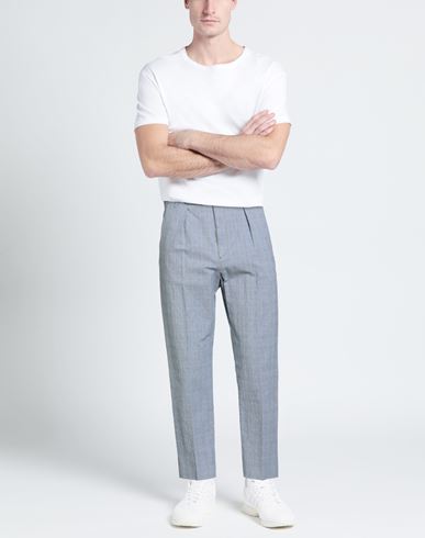 Man Pants Navy Size 32 Cotton, Elastane