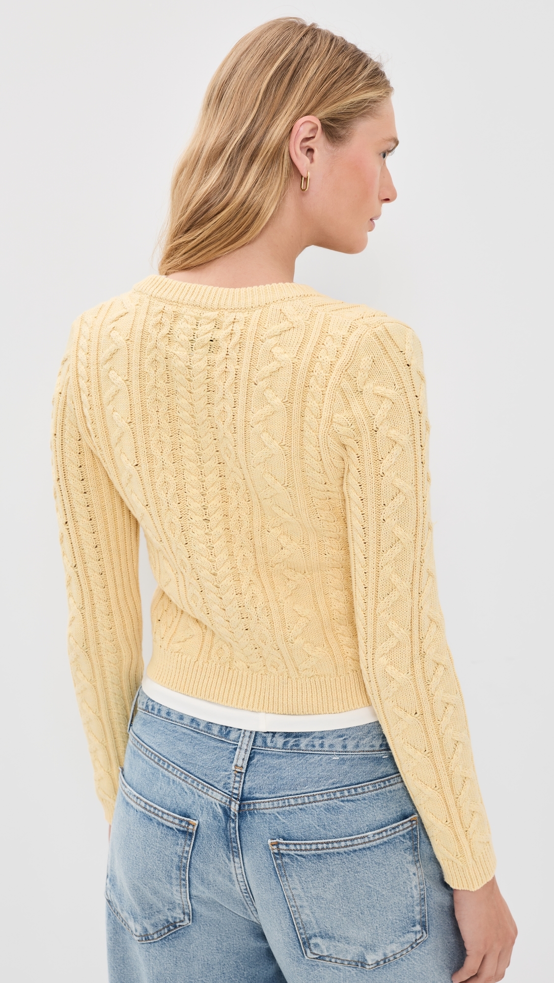 Riley Cardigan Washed Yellow
