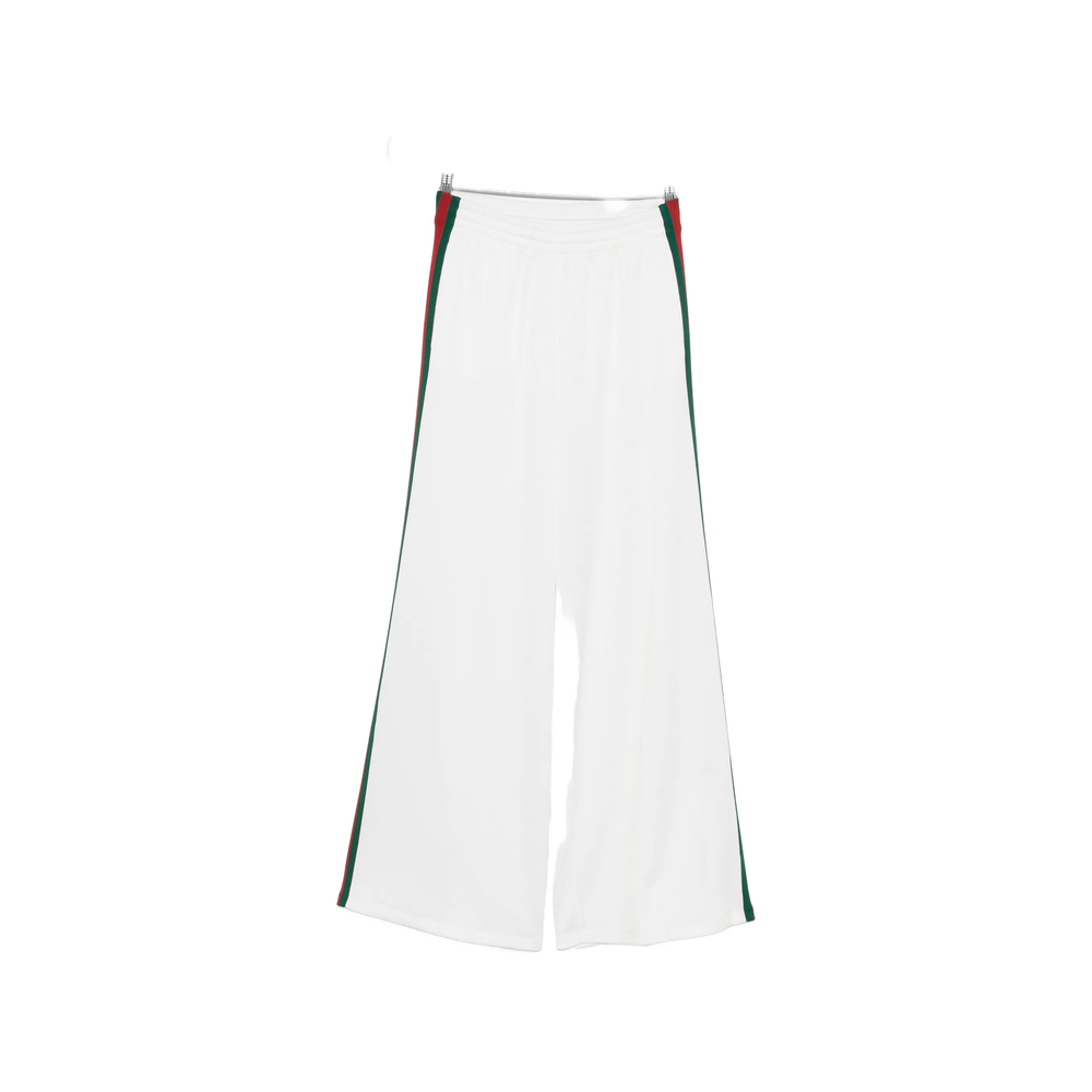 Web-stripe Wide-leg Track Pants