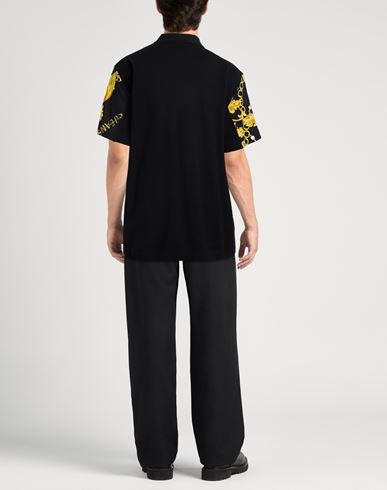 Man Polo shirt Black Size XL Cotton, Polyester, Polyamide, Elastane