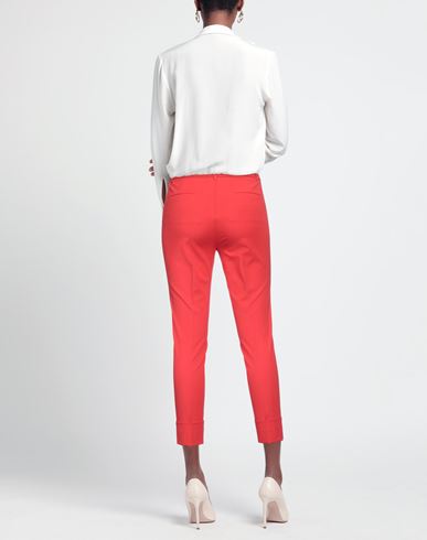 Woman Pants Tomato red Size 8 Cotton, Elastane