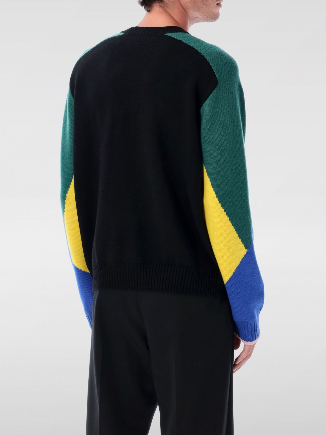 Logo-embroidered sweater - Black