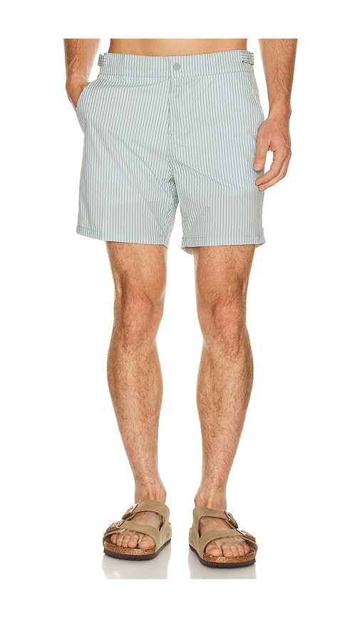 Vintage Summer Micro Seersucker Trunk in Green. M. Also in S, L, XL/1X, XXL/2X