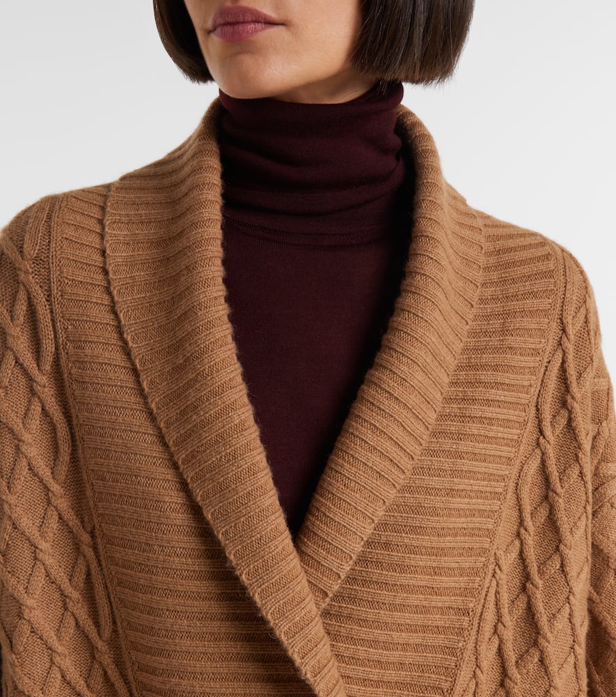 Mirca waffle-knit camel hair cardigan