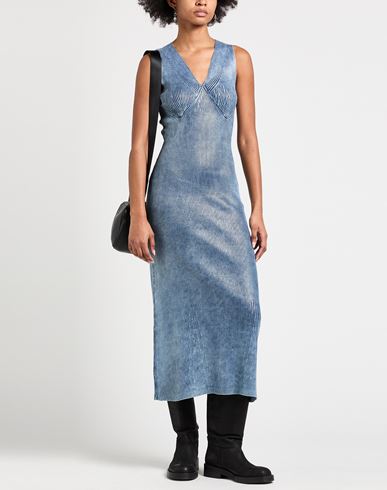 Woman Maxi dress Blue Size M Cotton