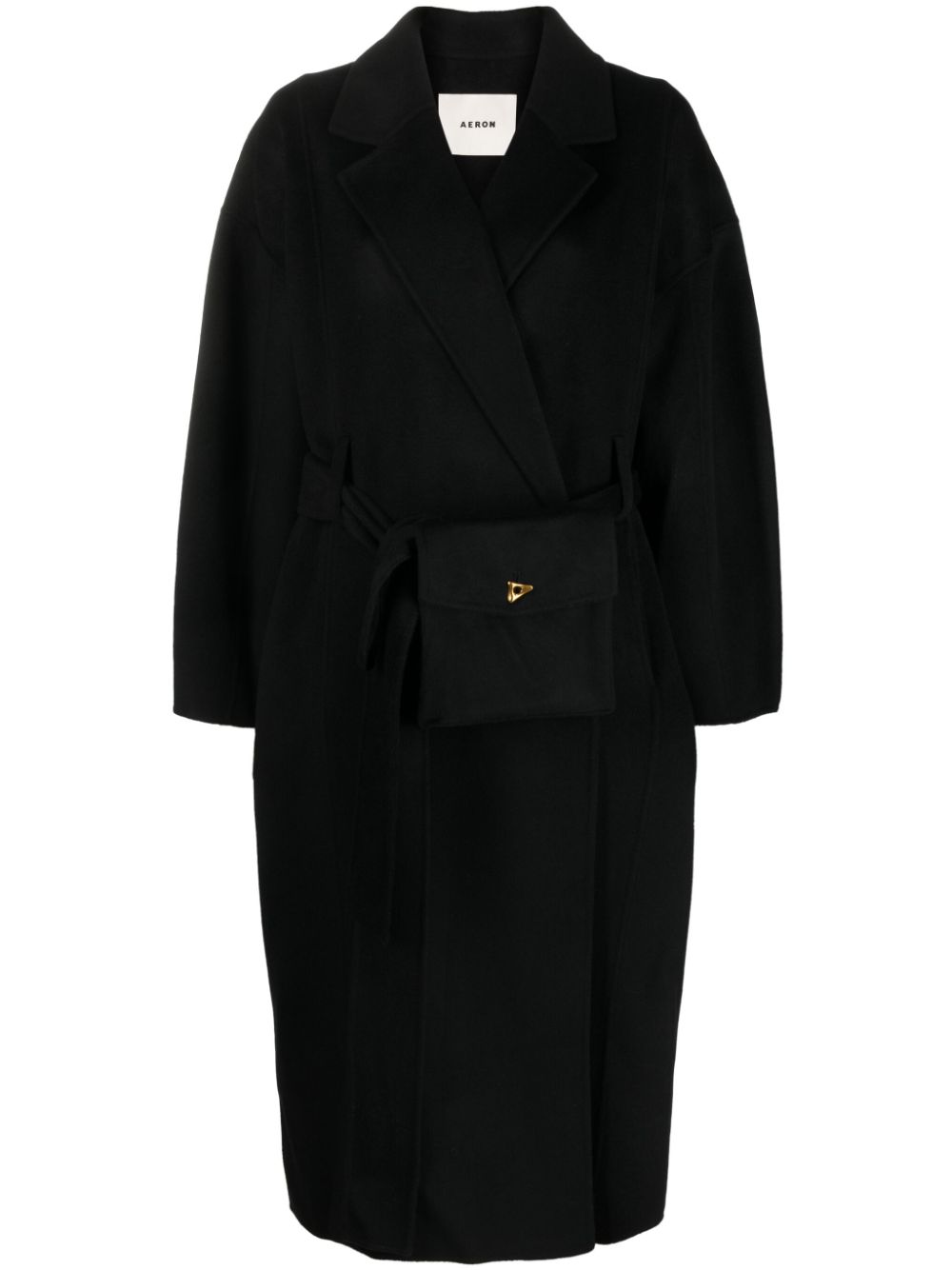 Hutton belted coat - Black