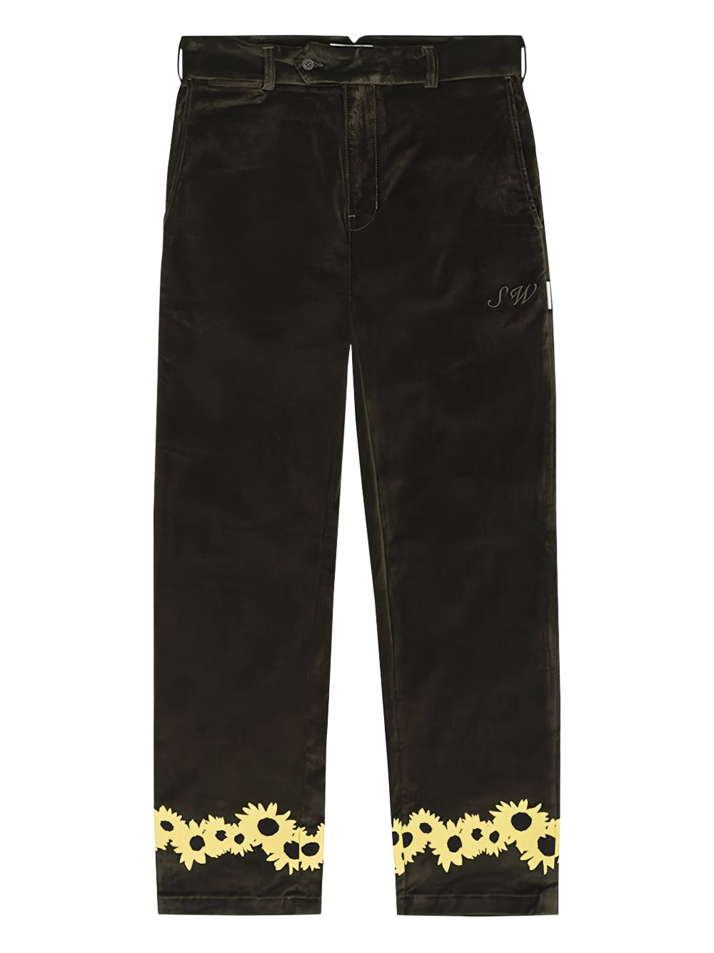 Saintwoods flower-trim trousers - Green