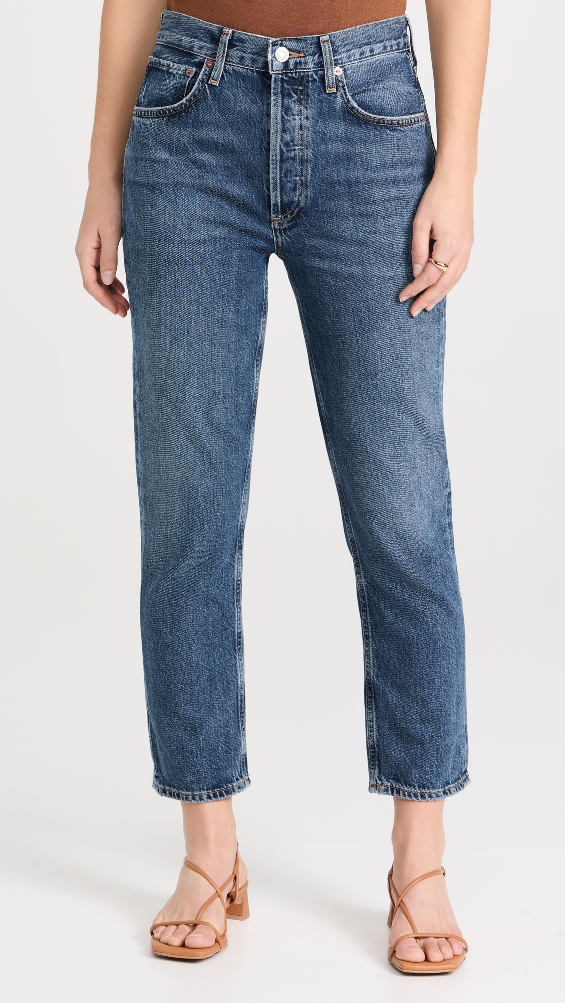 Riley Crop: High Rise Straight Jeans Control