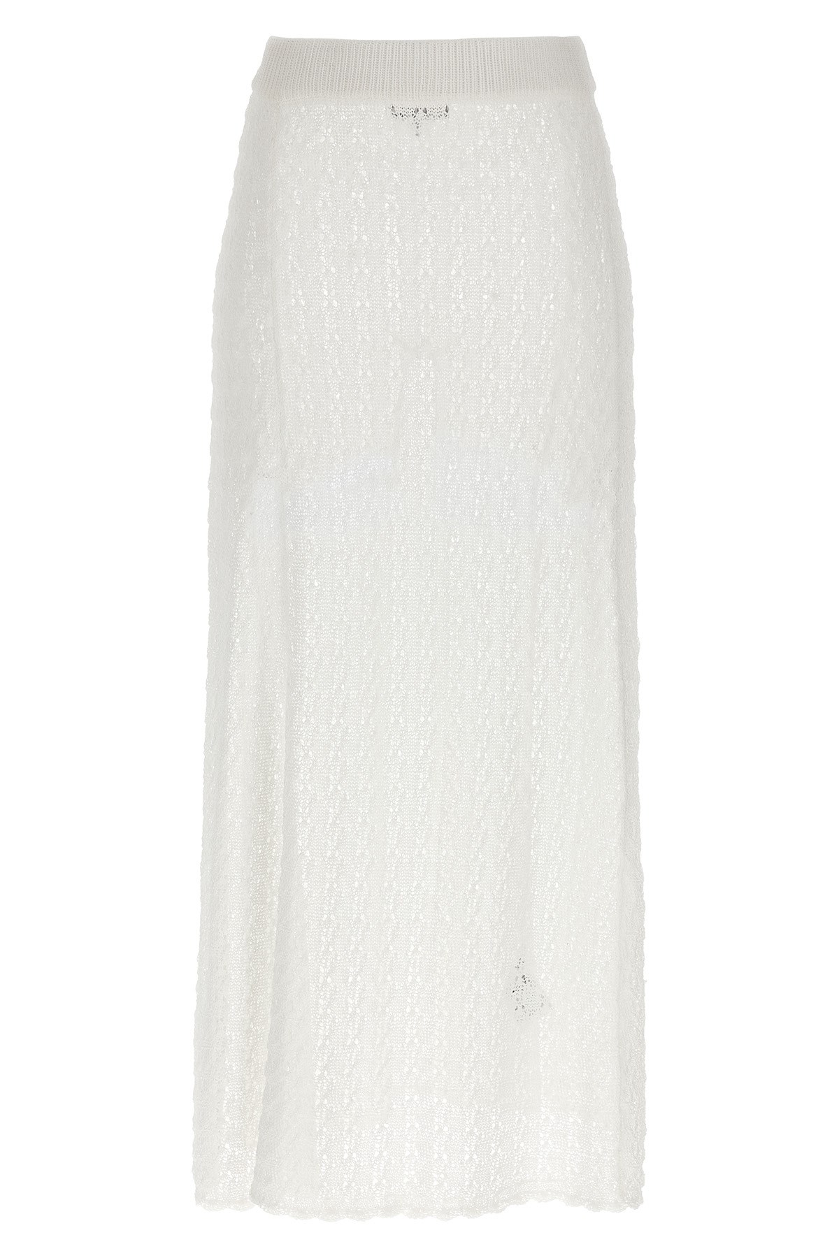 'Shiny Pointelle Knit' Skirt