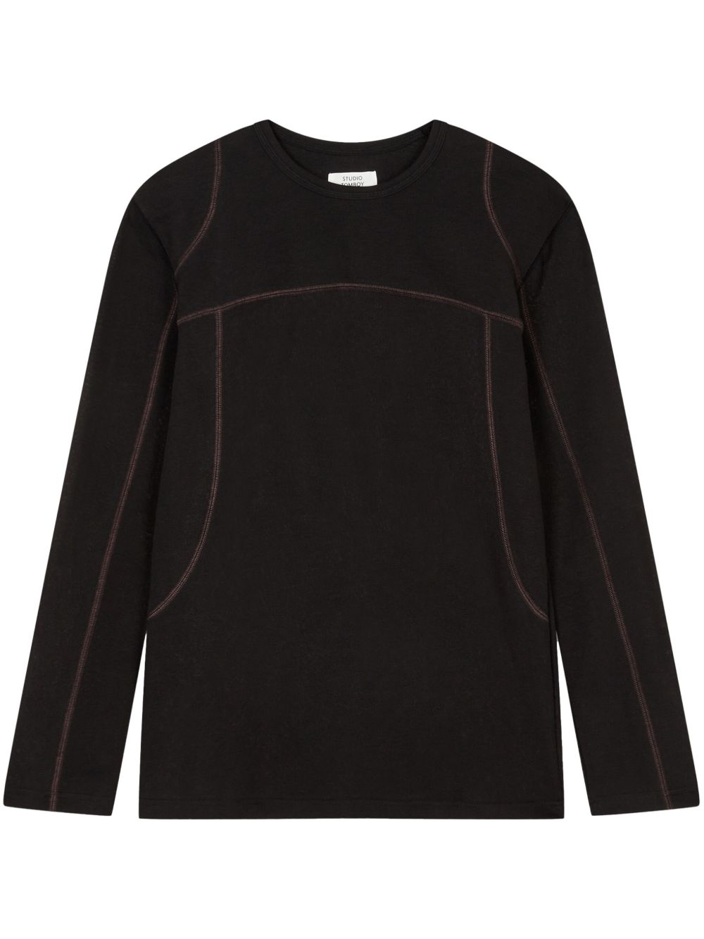 Seam detailing sweatshirt - Black