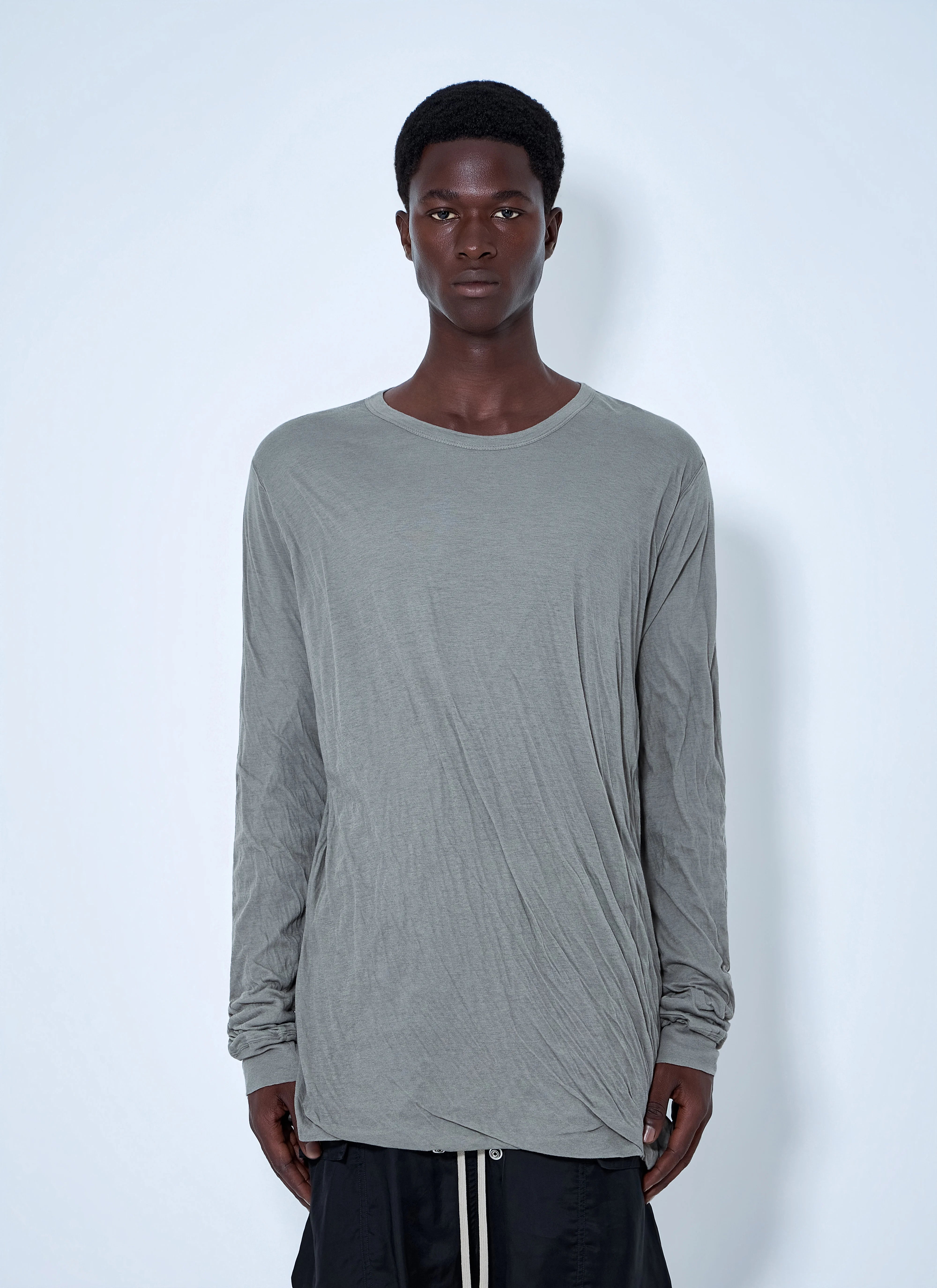 Oversize Long-Sleeve T-Shirt — Gray